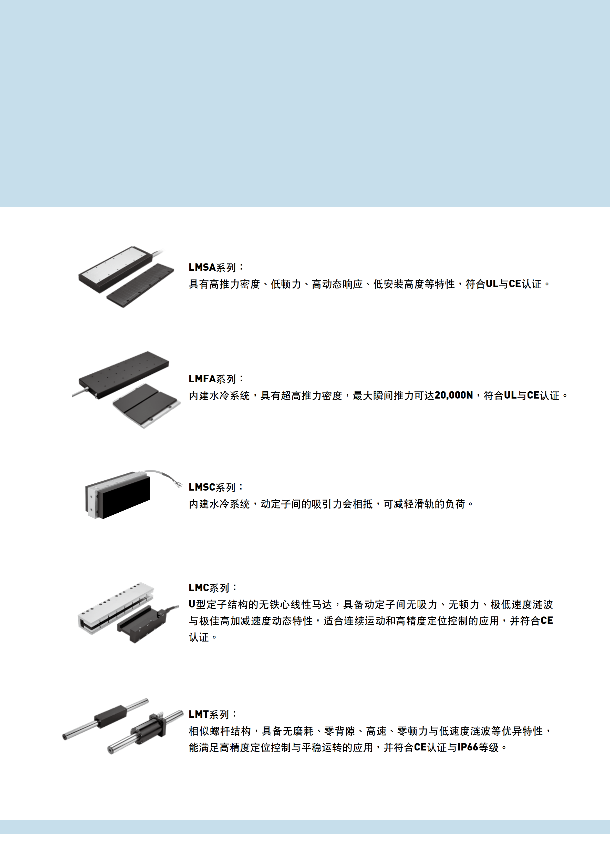 上銀鐵心式直線電機LMSA23L