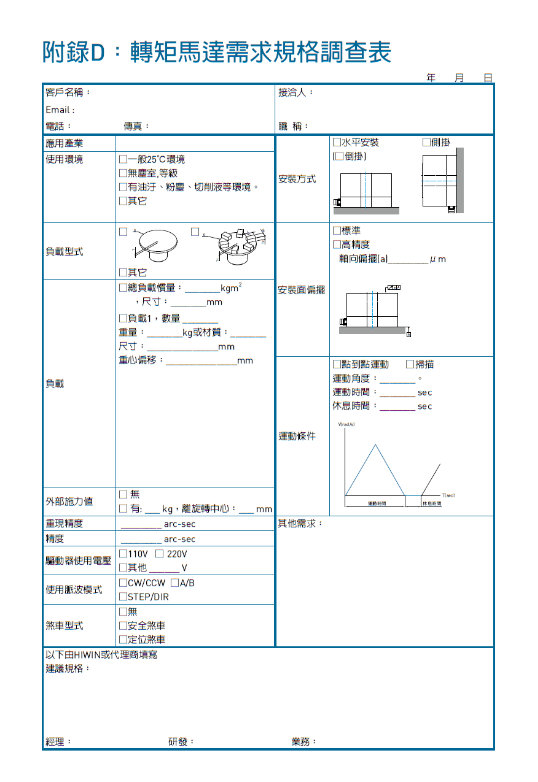 上銀力矩電機(jī)如何選型